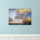 Monet - Antibes in de ochtend Canvas Afdruk (Insitu (Houten vloer))
