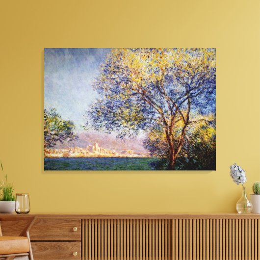Monet - Antibes in de ochtend Canvas Afdruk (Insitu (Woonkamer))