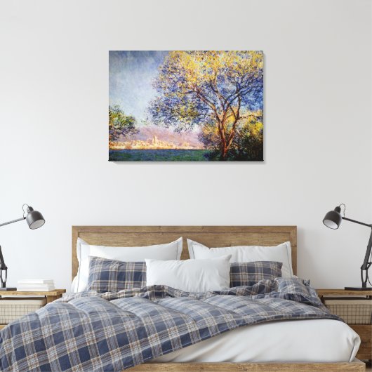 Monet - Antibes in de ochtend Canvas Afdruk (Insitu (Slaapkamer))