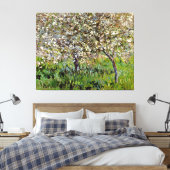 Monet - Appelbomen in bloei Canvas Afdruk (Insitu (Slaapkamer))