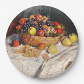 Monet - appelen en druiven, papieren bordje (Voorkant)