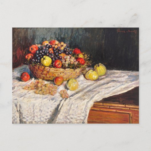 Monet - Appels en druiven, Briefkaart (Voorkant)