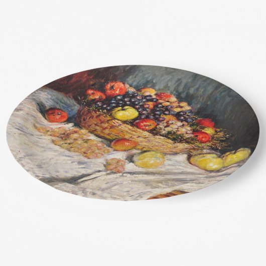 Monet - Appels en Druiven, Papieren Bordje (Gekanteld)