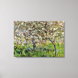 Monet - Apple Trees in Bloom Canvas Afdruk