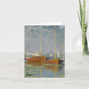 MONET Argenteuil SAILBOATS on the Seine Note Cards Kaart