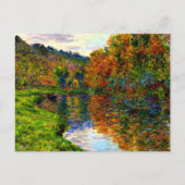 Monet - Arm of the Jeufosse, herfst, Feestdagenkaart (Voorkant)
