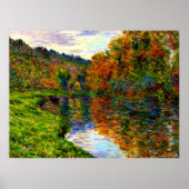 Monet - Arm of the Jeufosse, Herfst Poster (Voorkant)