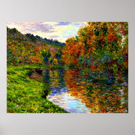 Monet - Arm of the Jeufosse, herfst Poster (Voorkant)