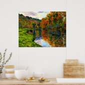 Monet - Arm of the Jeufosse, herfst Poster (Keuken)