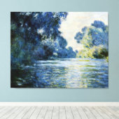 Monet - Arm of the Seine te Giverney Canvas Afdruk (Insitu (Houten vloer))