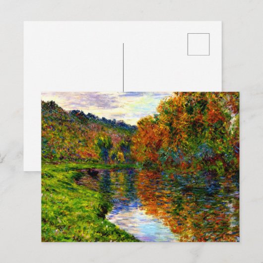 Monet - Arm van de Jeufosse, Herfst, Briefkaart (Voorkant / Achterkant)
