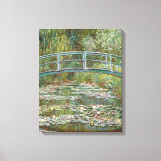 Monet Art Bridge over een Pond van Watergelingen Canvas Afdruk