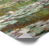 Monet Art Bridge over een Pond van Watergelingen Poster (Hoek)