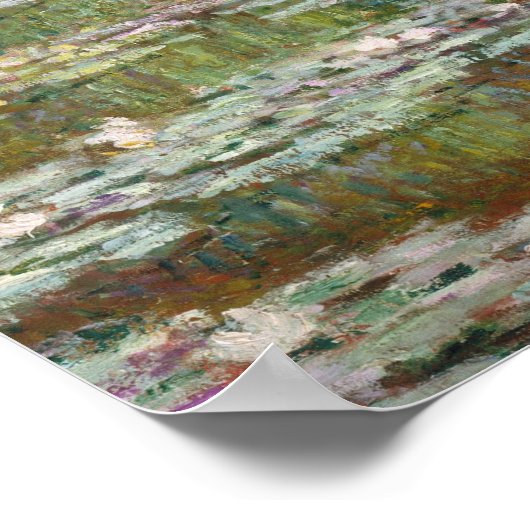 Monet Art Bridge over een Pond van Watergelingen Poster (Hoek)
