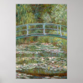 Monet Art Bridge over een Pond van Watergelingen Poster (Voorkant)