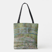 Monet Art Bridge over een Pond van Watergelingen Tote Bag (Achterkant)
