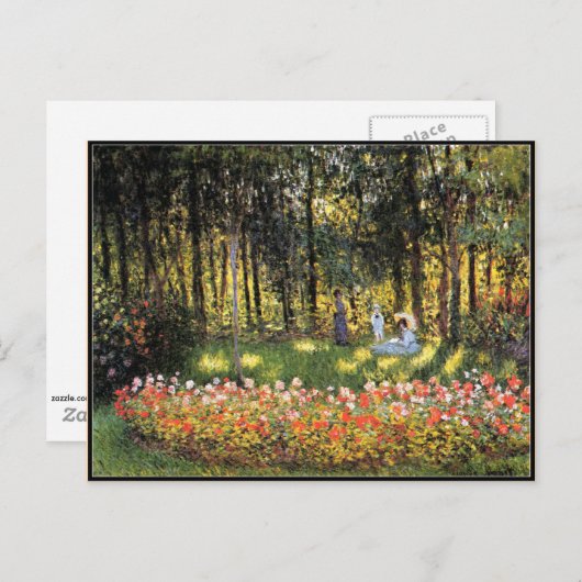 Monet - Artiestenfamilie in de tuin Briefkaart (Voorkant / Achterkant)