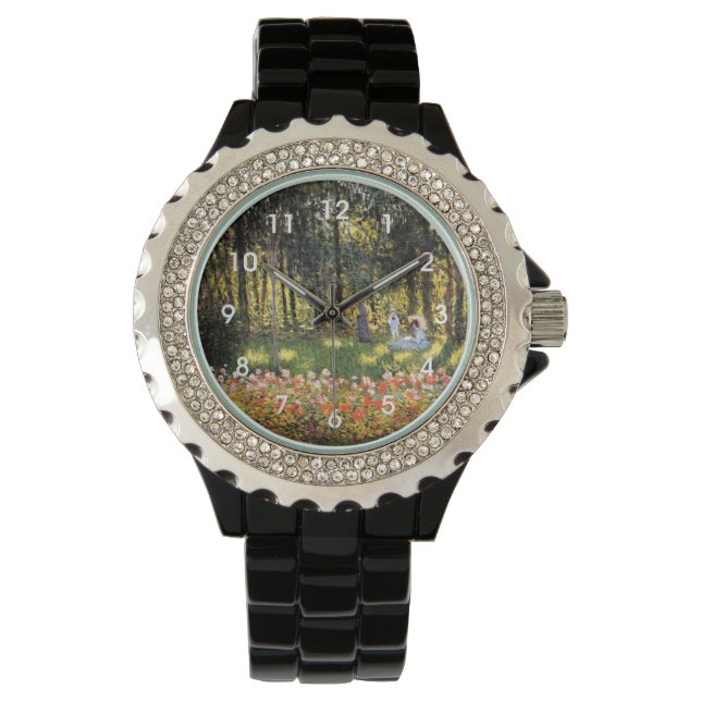 Monet - Artiestenfamilie in de tuin Horloge (Voorkant)