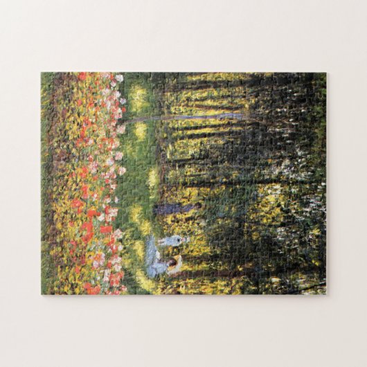 Monet - Artiestenfamilie in de tuin Legpuzzel (Horizontaal)