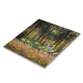 Monet - Artiestenfamilie in de tuin Tegeltje (Zijkant)