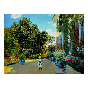Monet - Artiestenhuis in Argenteuil Perfect Poster