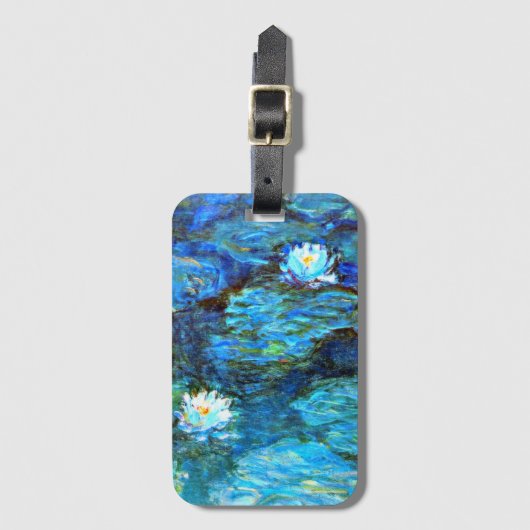 Monet - Bagagelabel met waterlijm (blauw) (Voorkant (verticaal))