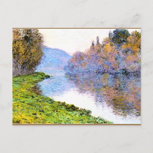 Monet - Banken van de Seine bij Jenfosse Briefkaart (Voorkant)