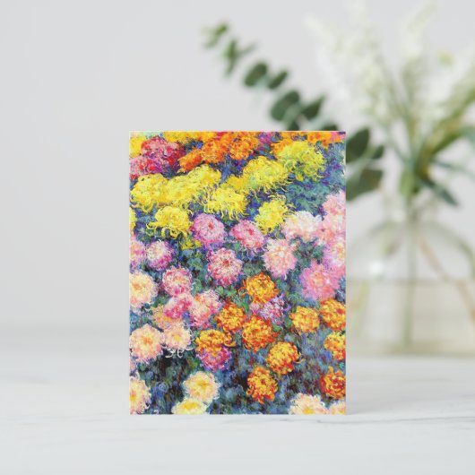 Monet, Bed of Chrysanthemums, Briefkaart (Staand voorkant)