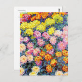 Monet, Bed of Chrysanthemums, Briefkaart (Voorkant / Achterkant)