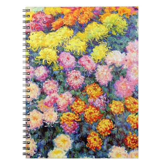 Monet, Bed of Chrysanthemums, Notitieboek (Voorkant)