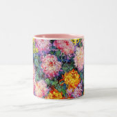 Monet - Bed of Chrysanthemums Tweekleurige Koffiemok (Center)