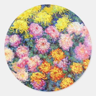 Monet - Bed van Chrysanthema Ronde Sticker