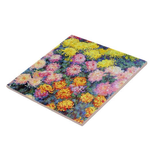Monet - Bed van Chrysanthema Tegeltje (Zijkant)