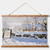 Monet beroemde winterlandschapsschilderijen hangend wandkleed (Voorkant)