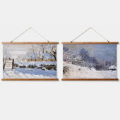 Monet beroemde winterlandschapsschilderijen hangend wandkleed (Dubbel)