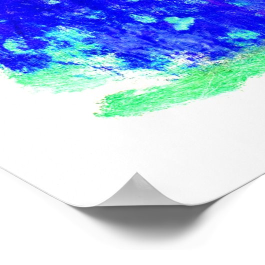 Monet = Blauwe watergalgen - Impressionistisch sch Poster (Hoek)