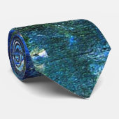 Monet - Blauwe waterlimieten Stropdas (Opgerold)
