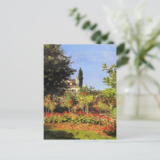 Monet - Bloeiende tuin Briefkaart (Staand voorkant)