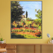 Monet - Bloeiende tuin Canvas Afdruk (Insitu (Woonkamer))