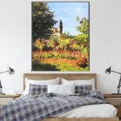 Monet - Bloeiende tuin Canvas Afdruk (Insitu (Slaapkamer))