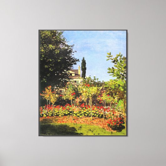 Monet - Bloeiende tuin Canvas Afdruk (Voorkant)