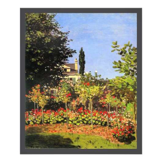 Monet - Bloeiende tuin Foto Afdruk (Voorkant)