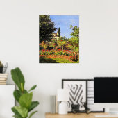 Monet - Bloeiende tuin Poster (Thuiskantoor)