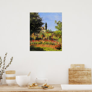 Monet - Bloeiende tuin Poster