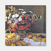 Monet - bloemen en vruchten magneet (Voorkant)