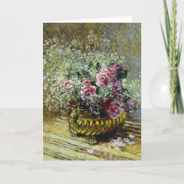 Monet - Bloemen in een pot Feestdagen Kaart