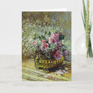 Monet - Bloemen in een pot Feestdagen Kaart