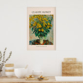 Monet Bloemen van de Aardpeer Stilleven Poster (Keuken)
