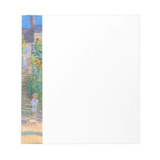 Monet Bloementuin Bijgewerkt Notitieblok (Voorkant)