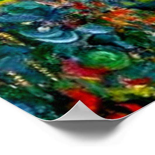 Monet - Bloemperken bij Vetheuil Poster (Hoek)